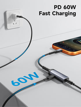 Slim, portable JSAUX USB-C adapter designed for travel