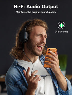 Hi-Fi audio with DAC/ADC in JSAUX 3.5mm adapter
