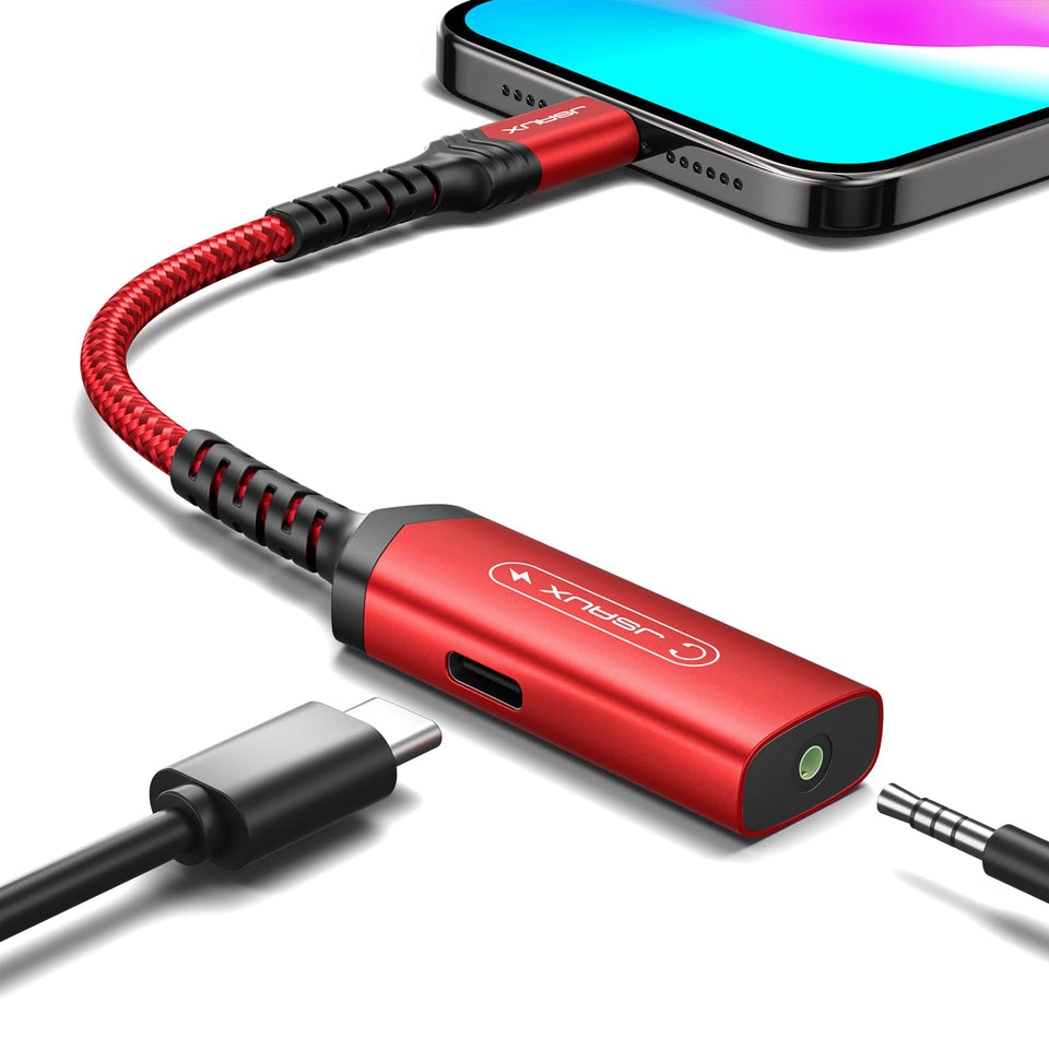 JSAUX USB C to 3.5mm adapter with compact design for easy portability.