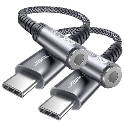 JSAUX USB-C to 3.5mm adapter showing durable design for daily use.