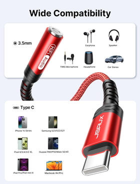 JSAUX wide compatibility supports iPhone, Galaxy, Pixel for versatile listening