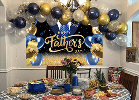 JSHENGZHYI backdrop used above mantel, enhancing family celebration decor