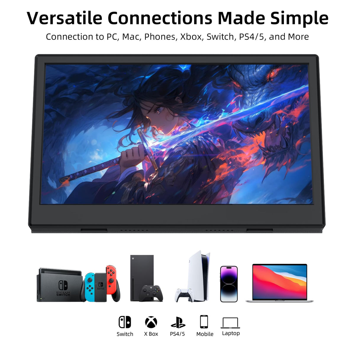 JSHIX 11.6" rear ports closeup with USB-C and HDMI for easy connectivity