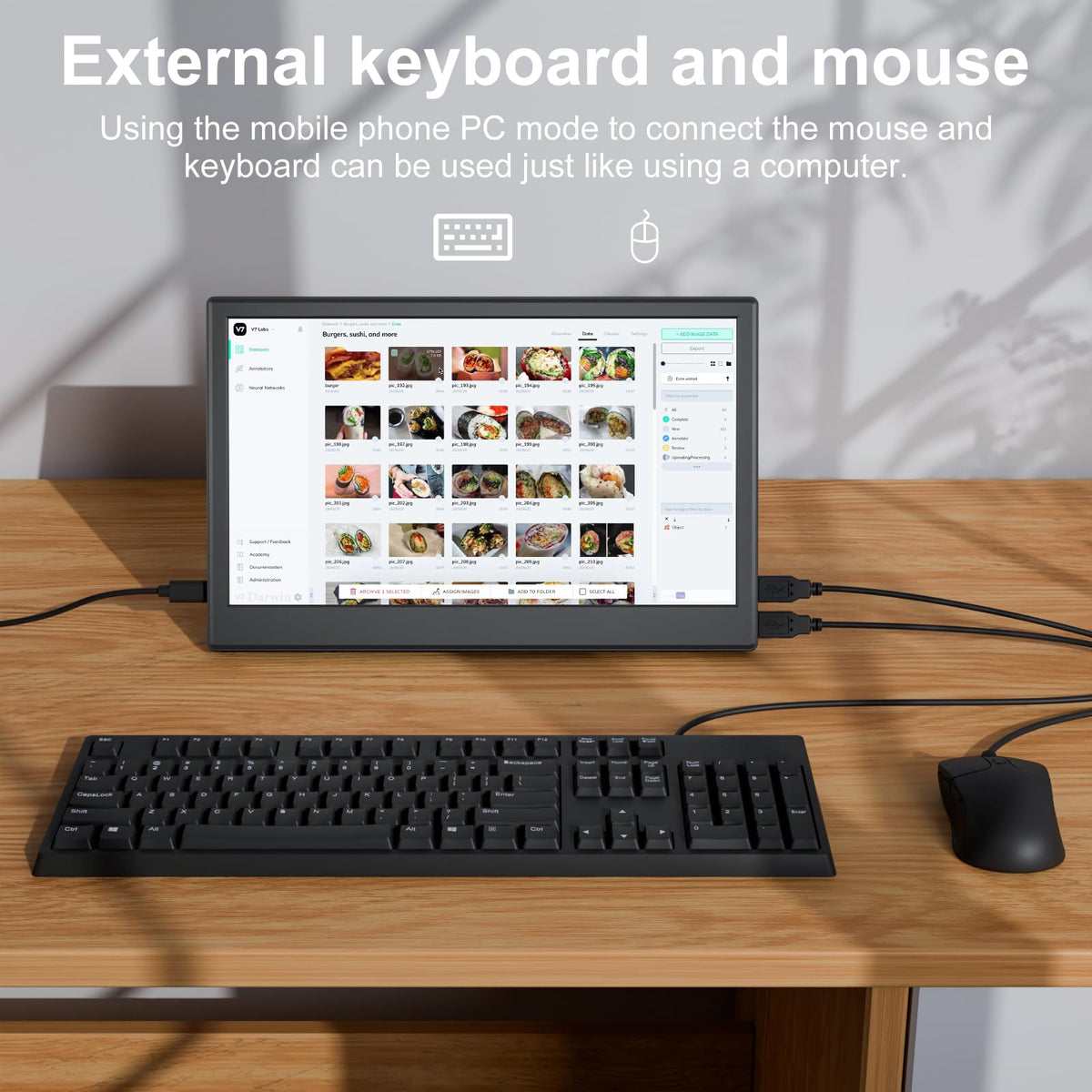 JSHIX 11.6" used as laptop second screen to boost productivity on the go