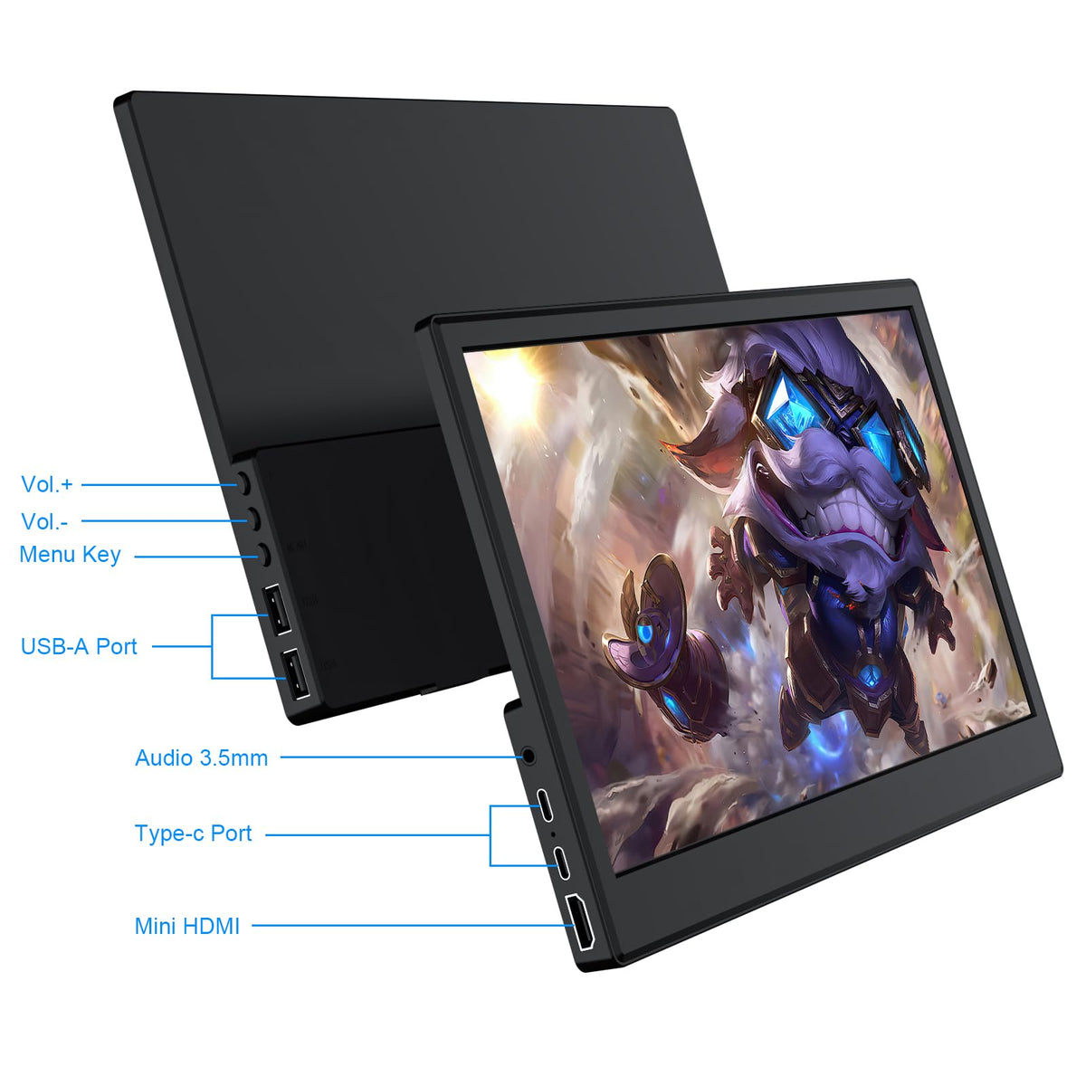 JSHIX 11.6" slim side profile highlighting ultra-thin portability benefit