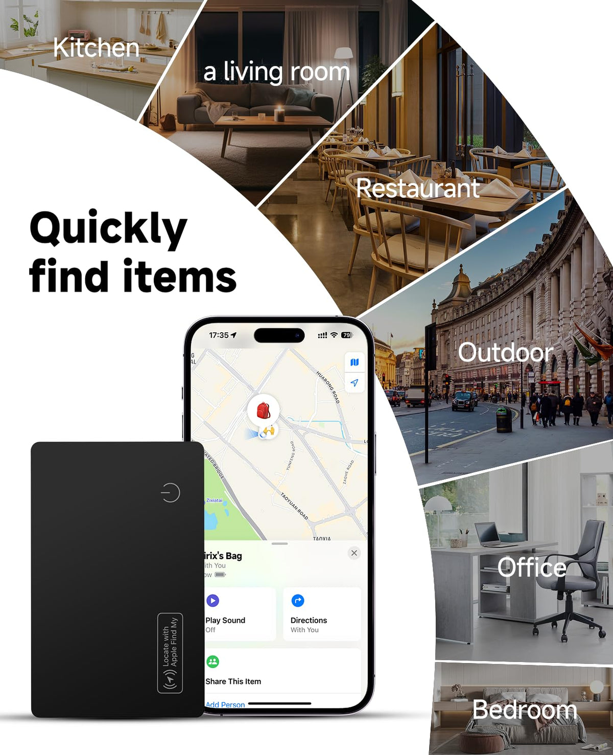 JTD air card tag tracker wireless charging for convenient power