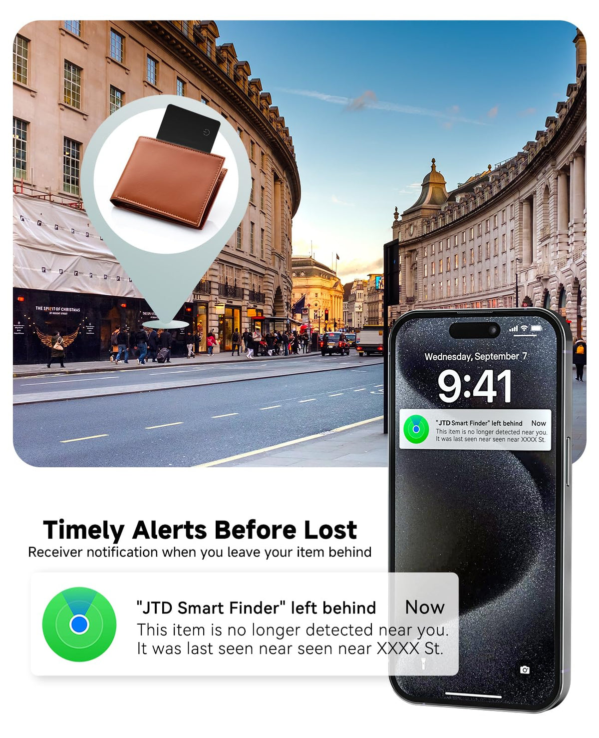 JTD Find My iOS integration helps locate items on the map.