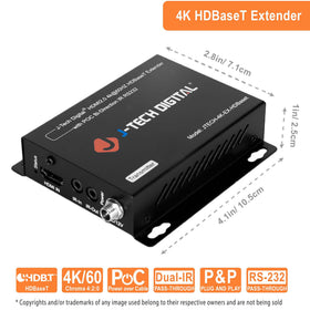 J-Tech Digital 1080p setup showing 230-foot range with uncompressed HDBaseT video.
