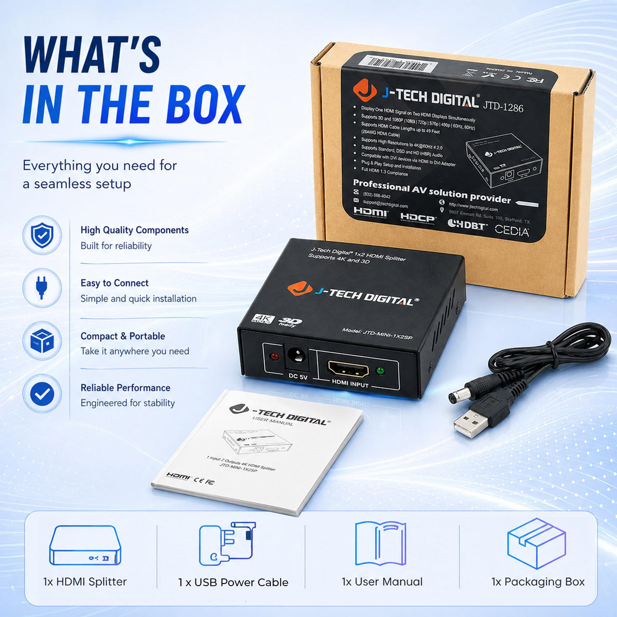 Legacy 1080p compatibility of J-Tech Digital 1x2 HDMI splitter