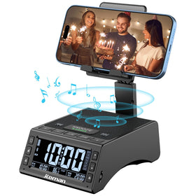 JTEMAN 3-in-1 speaker stand delivers portable wireless audio on a compact desk.