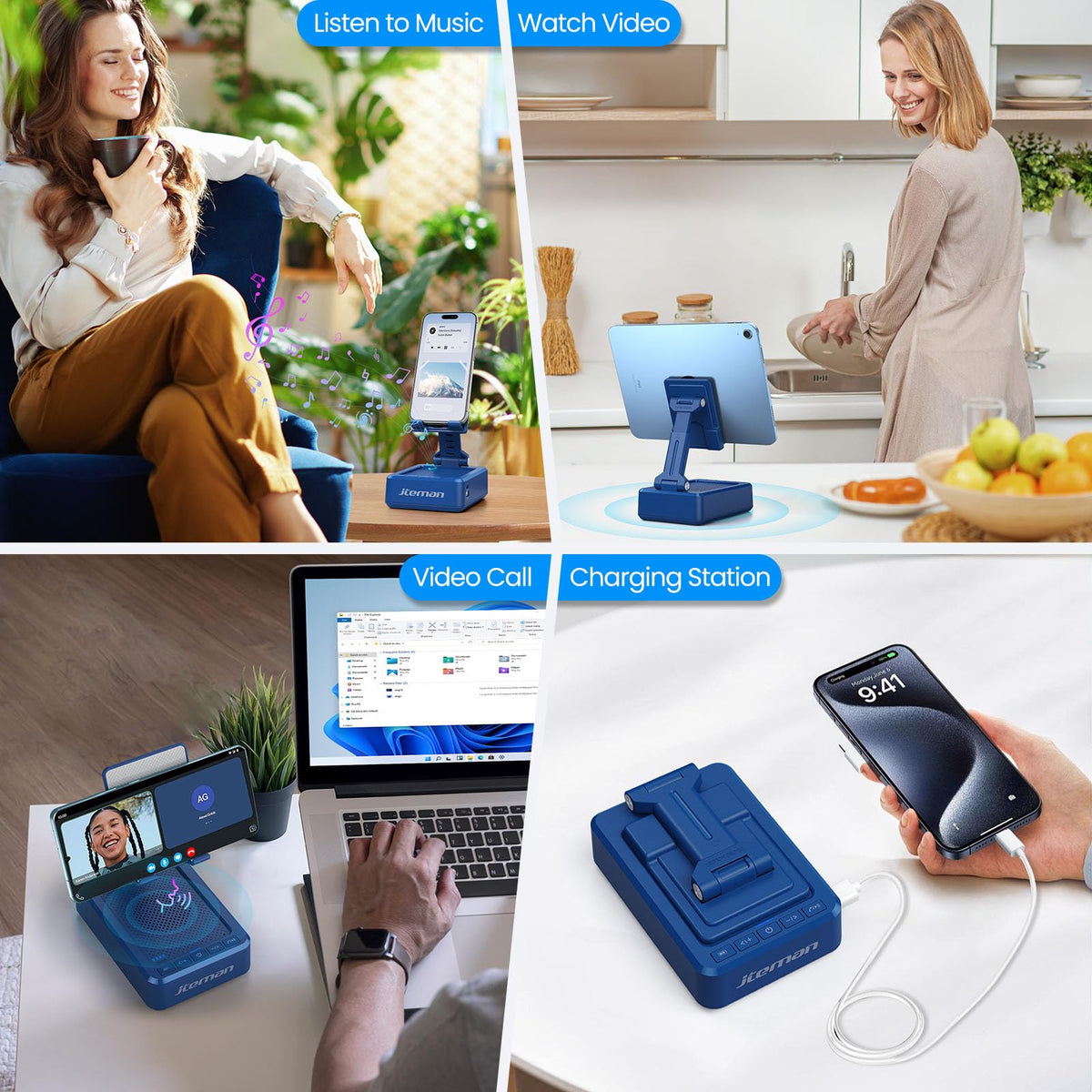 JTEMAN Bluetooth 5.3 connection delivers clear, reliable audio