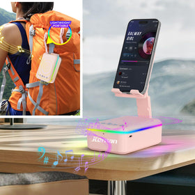 JTEMAN Bluetooth speaker delivers clear sound for calls, music, and podcasts.