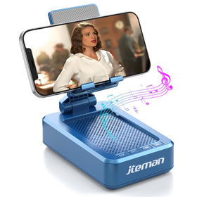 JTEMAN front view showing speaker and phone holder, clearer audio