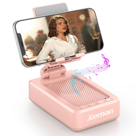 JTEMAN front view of speaker-stand showing hands-free benefit