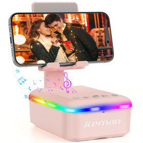 JTEMAN multifunctional device stand with speaker for hands-free listening.