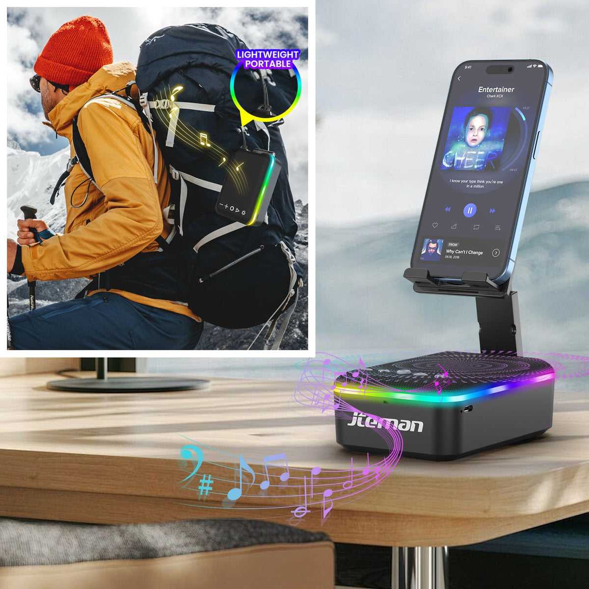JTEMAN compatible with phones and tablets for versatile desktop use.
