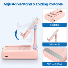 JTEMAN next to smartphone for size comparison and portability benefit
