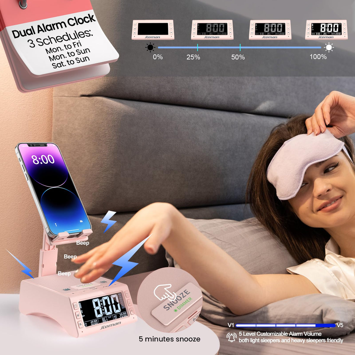JTEMAN TF card portable speaker enabling offline music playback