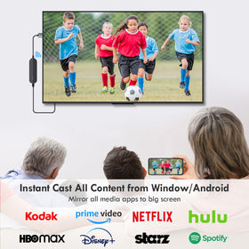 JUCONU plugged into TV HDMI port, instant big-screen casting convenience
