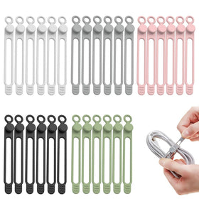 JUDUNA data cable organizer packaging shows ready-to-use silicone ties for tidy cables.