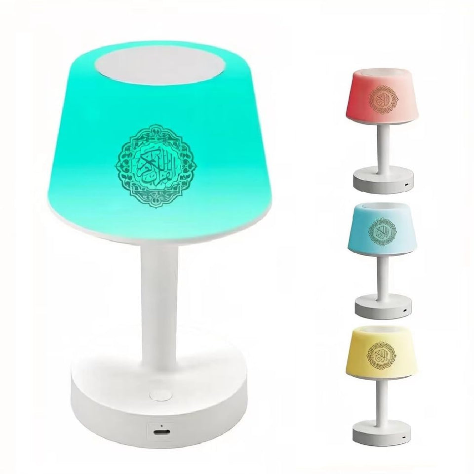 JUELUNE front view showing speaker and lamp, clear display for home use