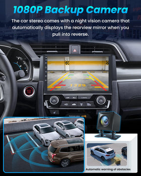 1080P rear view camera with night vision assisting parking.