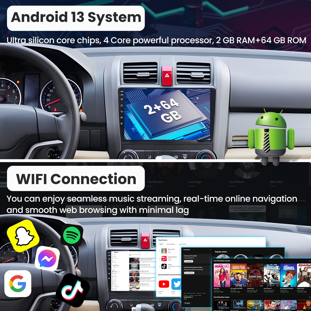 Jufodrca CR-V steering wheel controls for easy audio adjustments.