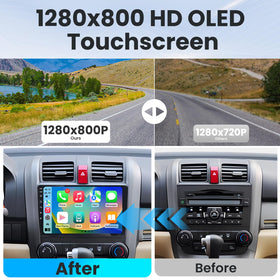 Jufodrca CR-V wireless CarPlay/Android Auto interface for hands-free control.