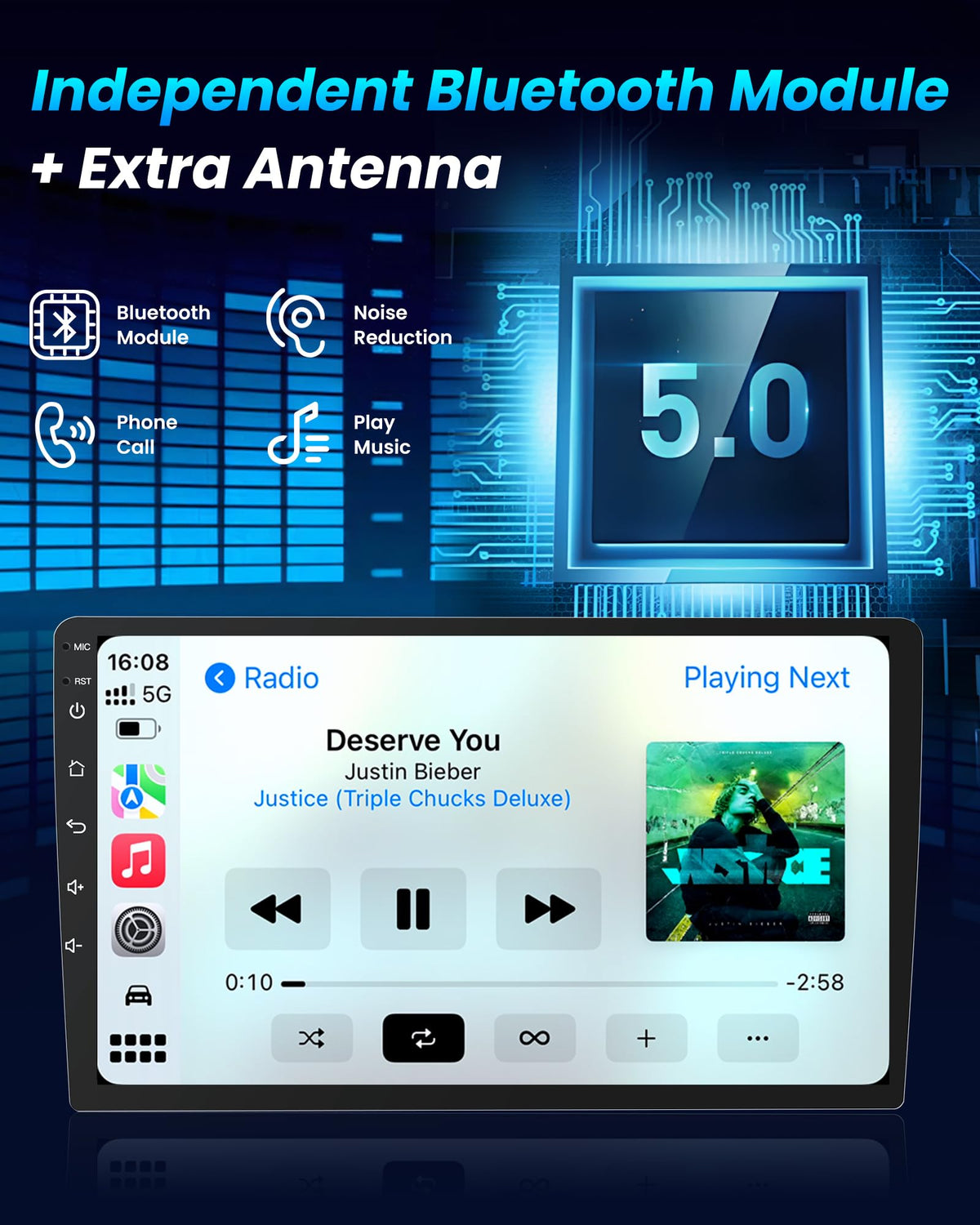 Jufodrca DSP with 15-band EQ optimizes sound for personal listening