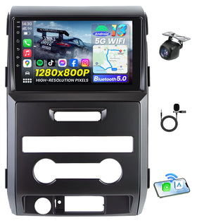 Jufodrca 9-inch display on Ford F-150 for crisp controls and easy navigation
