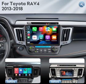 Jufodrca RAV4 10-1 inch touchscreen close-up highlighting crisp display