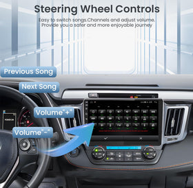 Jufodrca RAV4 1080p backup camera input for clear parking guidance
