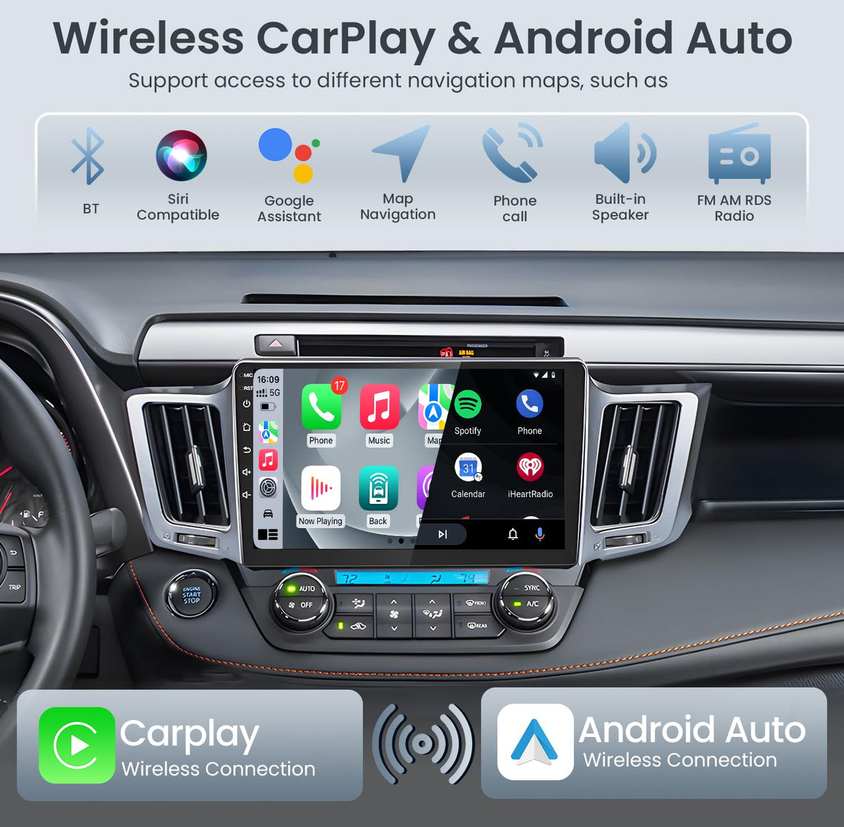 Jufodrca RAV4 dash installation indicating easy upgrade path for multimedia
