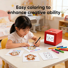 JUMP HERO mid-print action producing inkless sticker for instant craft use