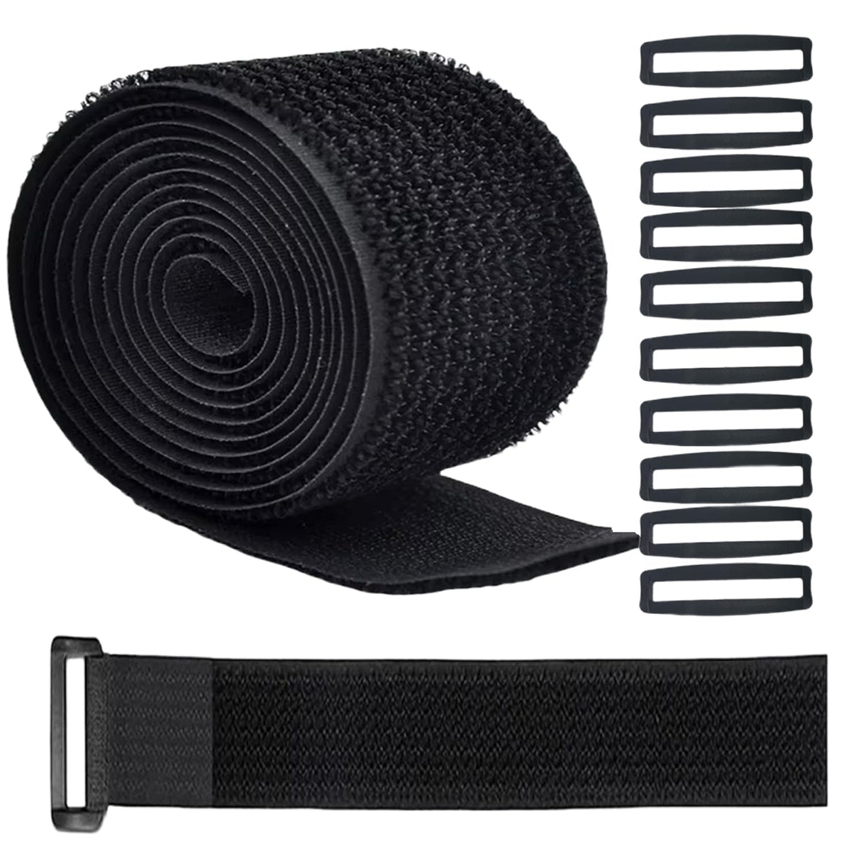 Jumpso wide cable straps with buckle close-up for secure fastenings and durable hold.