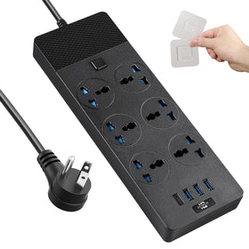 Jumpso front view showing power strip layout and accessible outlets for organized charging
