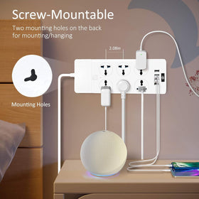 Jumpso wall-mounted under desk installation showing space-saving convenience