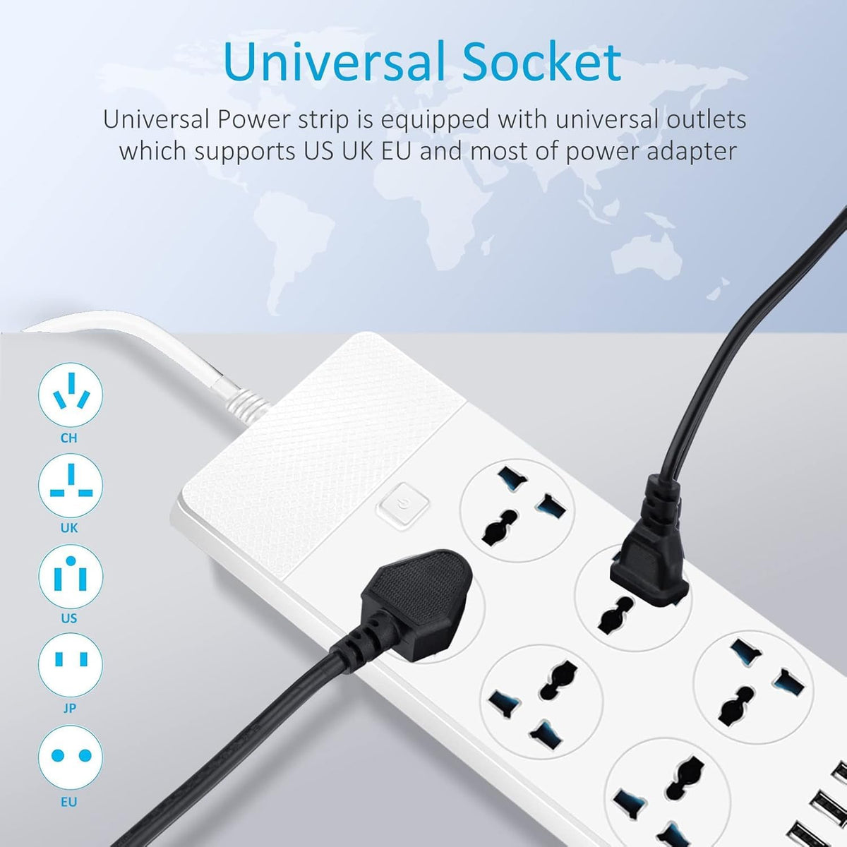 Jumpso top view of USB and USB-C ports highlighting smart fast-charging capability