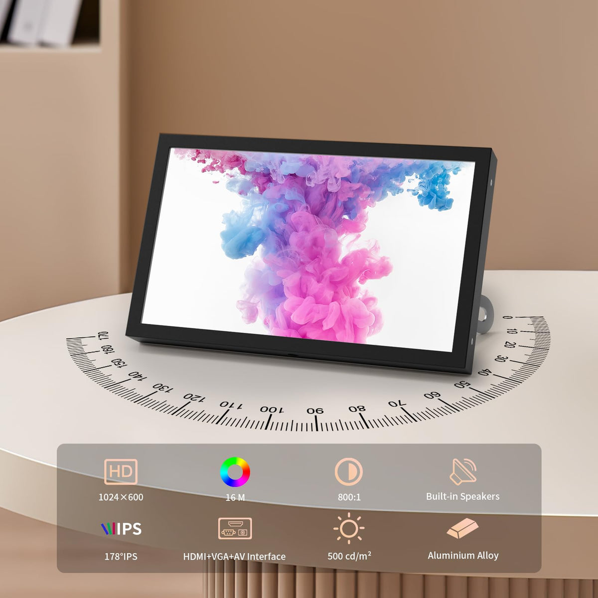 JUN-ELECTRON close-up of IPS panel texture for wide-angle color stability benefit