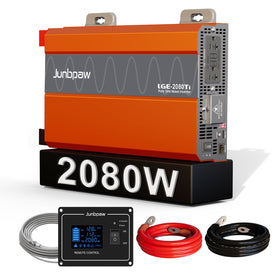 Junbpaw 2080W inverter front view showing compact, reliable power for on the go.