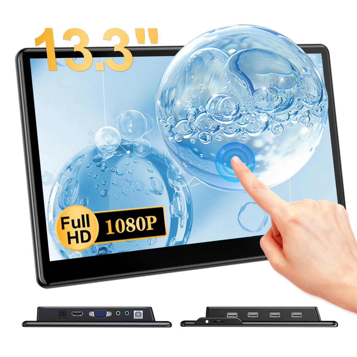 JuneBox 13.3-inch portable touchscreen monitor ultrathin for travel and work