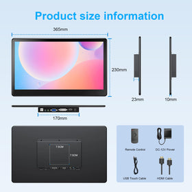 JUNEBOX 15.6-inch touchscreen monitor ideal for classrooms, kiosks, and industrial setups.