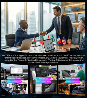JUNEBOX 15.6-inch touchscreen monitor remote control enables easy brightness and color adjustments from a distance.
