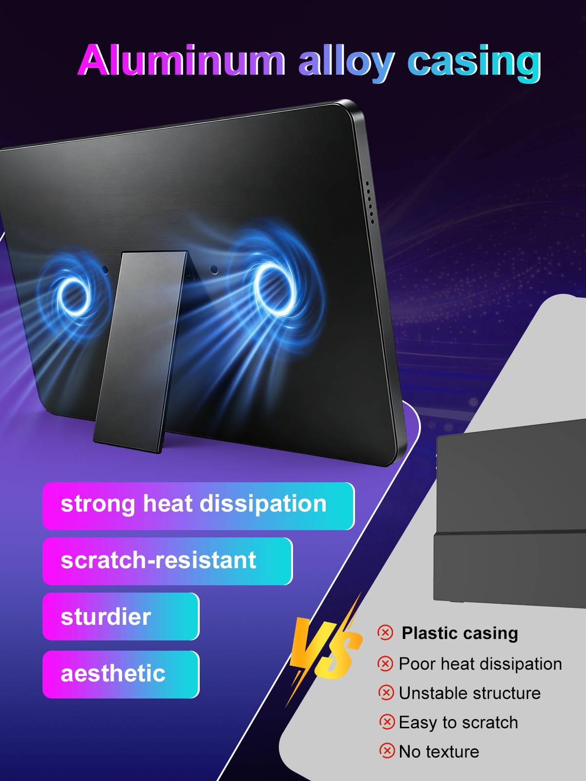 JUNEBOX connected to a laptop with one USB-C cable for tidy power and video