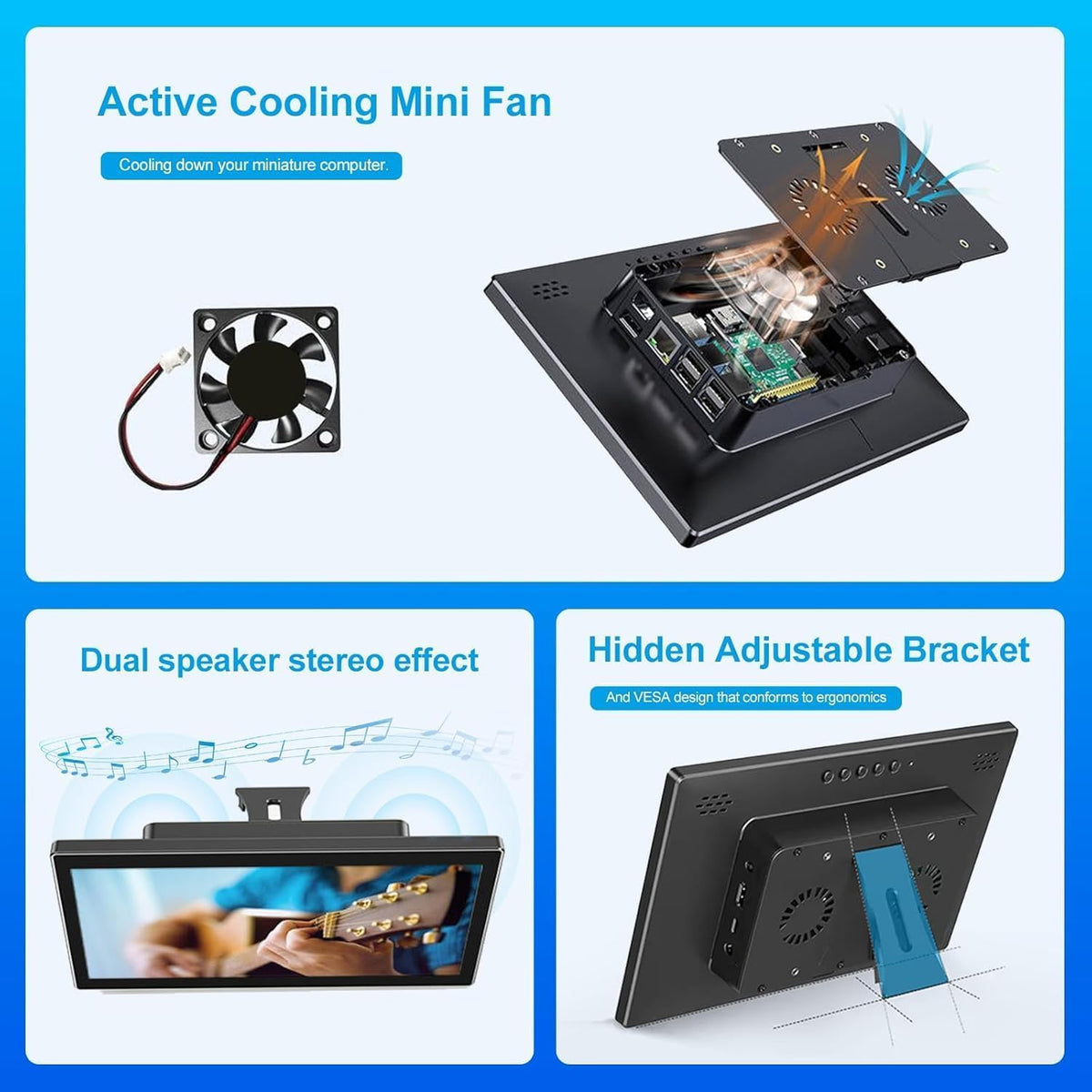 JuneBox integrated rear case design protects the device during mobile use.