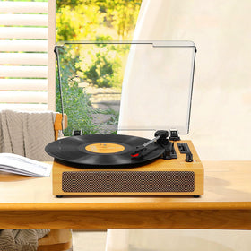 JUNGLE MONSTER next to a vinyl sleeve showing size comparison and shelf-friendly footprint