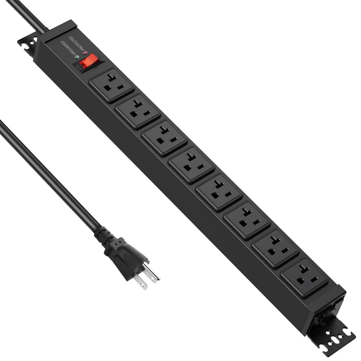 JUNNUJ 20A heavy-duty power strip two-pack for workshop organization and reliable power