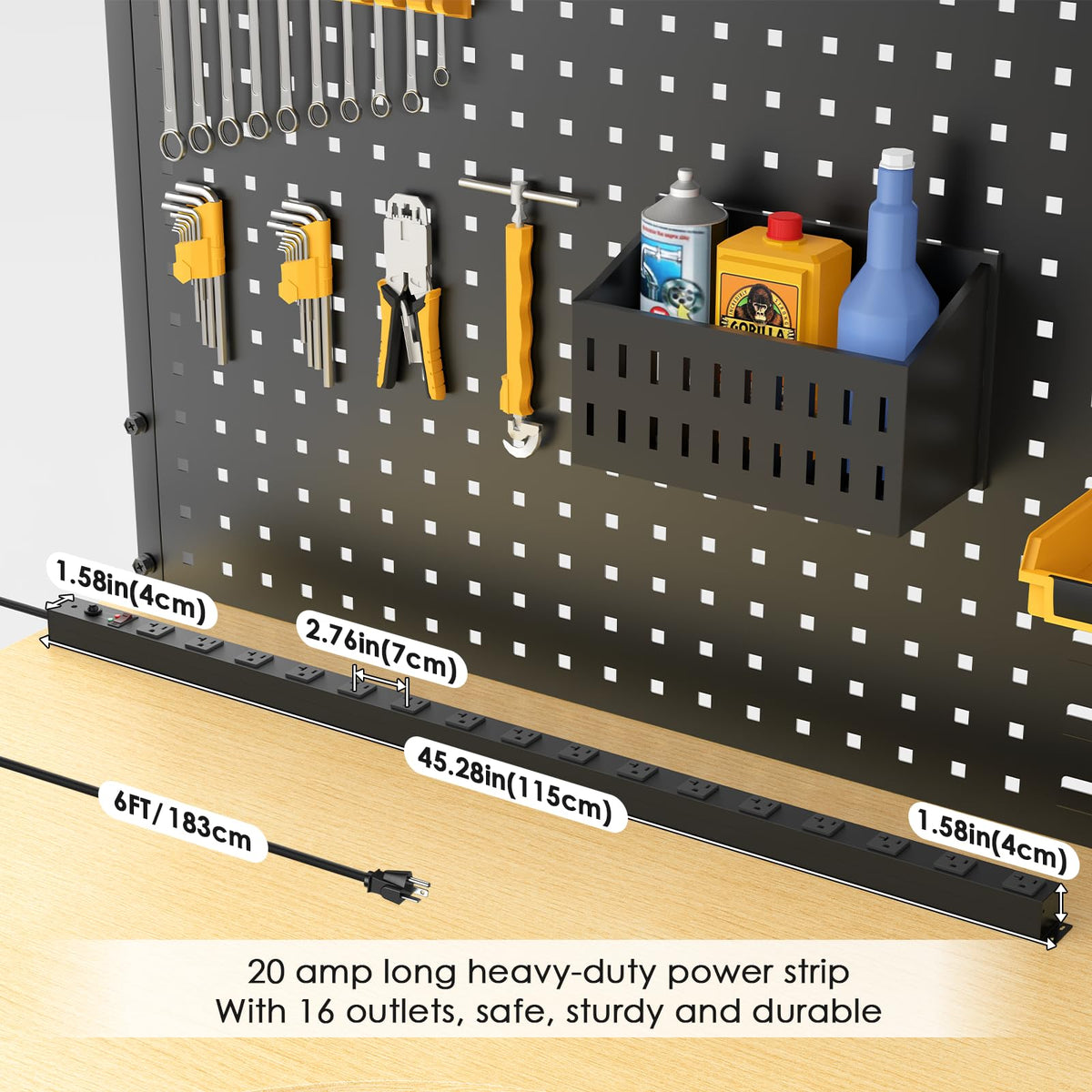 JUNNUJ 6ft heavy-duty cord and 6-20R adapter showing compatibility benefit