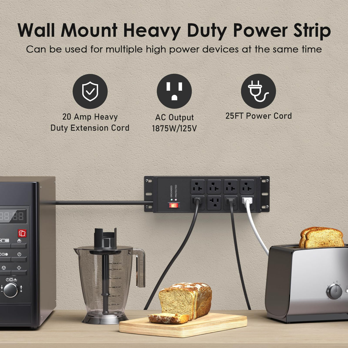 JUNNUJ center socket spacing fits larger plugs without crowding