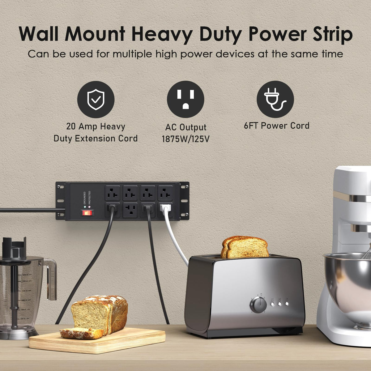 JUNNUJ resettable circuit breaker and power switch detail offering overload protection